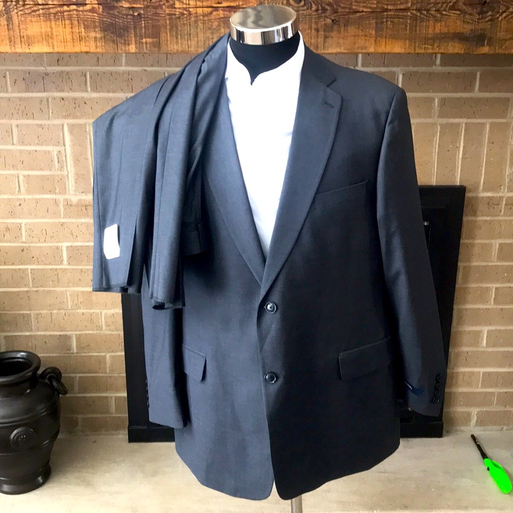 NEW Hickey mens 46R gray suit NWT $895